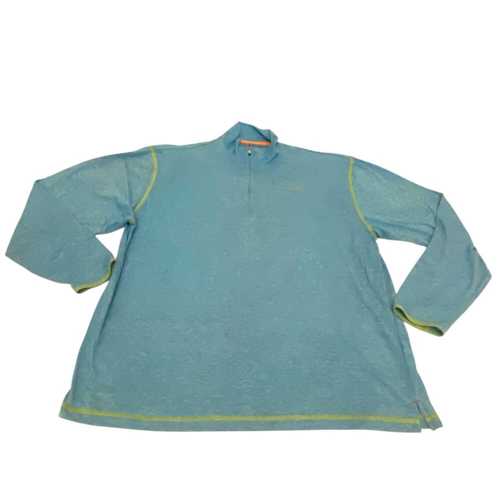 Men's Orvis Trout Bum X-Large Light Blue Stretchy Lightweight Slip On Sweater